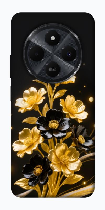 Чехол itsPrint Golden shine для Xiaomi Redmi 14C / Poco C75, цветы, купить оптом с доставкой