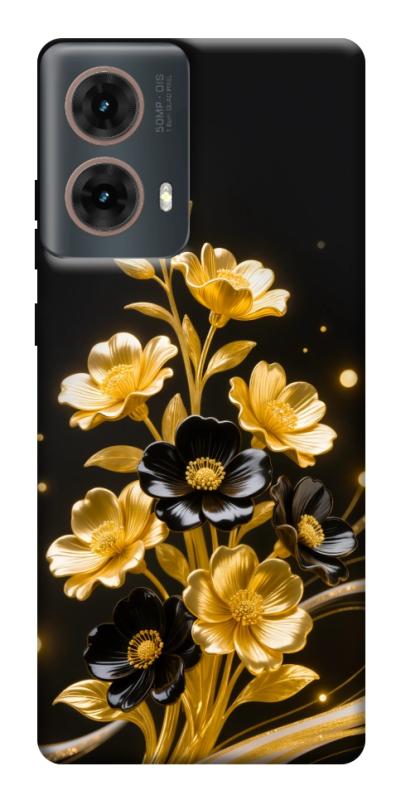 Чехол itsPrint Golden shine для Motorola Moto G85, цветы, купить оптом с доставкой