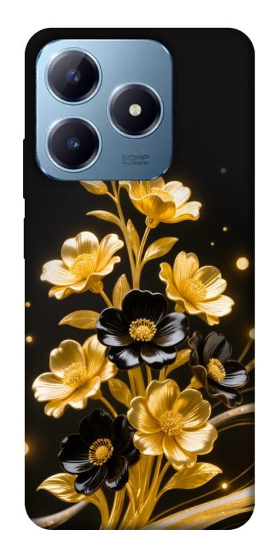 Чехол itsPrint Golden shine для Realme C63 4G, цветы, купить оптом с доставкой