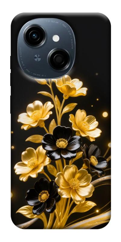 Чохол itsPrint Golden shine для TECNO Spark Go 1, квіти, купити оптом з доставкою