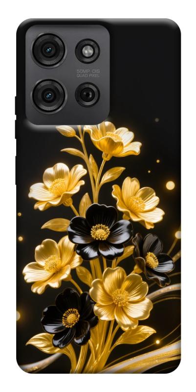 Чехол itsPrint Golden shine для Motorola Moto G75 5G, цветы, купить оптом с доставкой