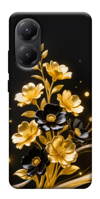 Чехол itsPrint Golden shine для Xiaomi Poco X7 Pro, цветы, купить оптом с доставкой