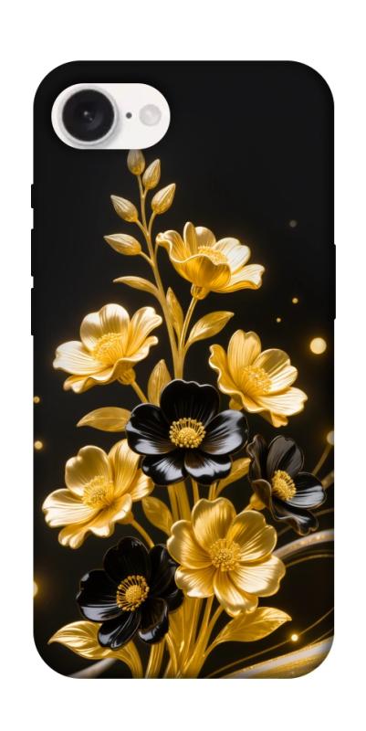 Чехол itsPrint Golden shine для Apple iPhone 16e (6.1"), цветы, купить оптом с доставкой