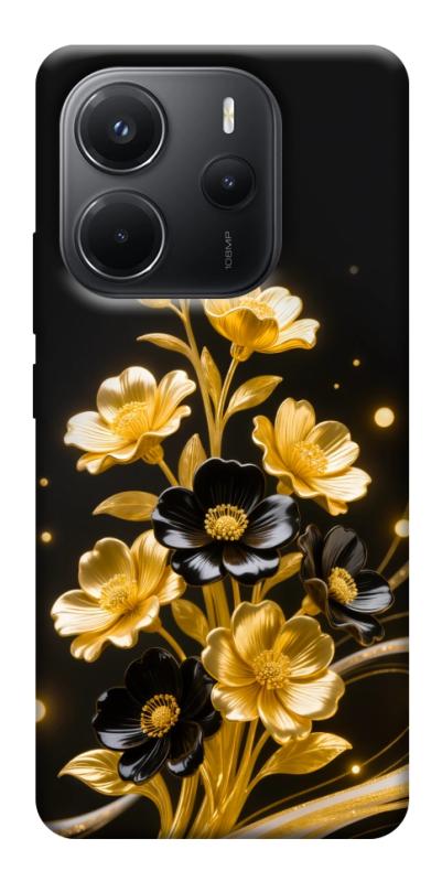 Чехол itsPrint Golden shine для Xiaomi Redmi Note 14 4G (Int. version), цветы, купить оптом с доставкой