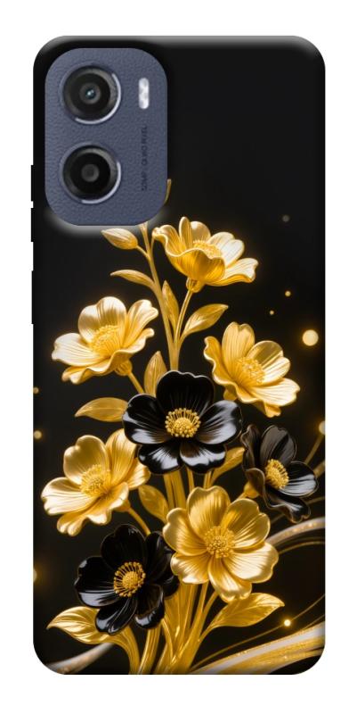 Чехол itsPrint Golden shine для Motorola Moto G05, цветы, купить оптом с доставкой