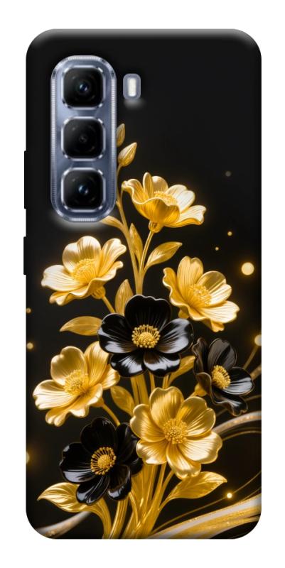 Чехол itsPrint Golden shine для Infinix Hot 50 Pro, цветы, купить оптом с доставкой