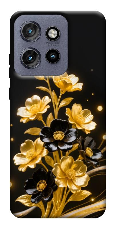 Чехол itsPrint Golden shine для Motorola Edge 50 Neo, цветы, купить оптом с доставкой