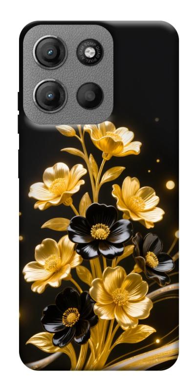 Чехол itsPrint Golden shine для Motorola Moto G15 4G, цветы, купить оптом с доставкой