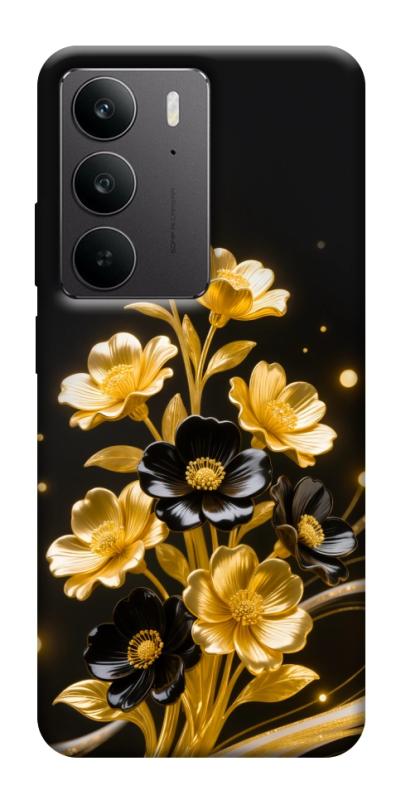 Чехол itsPrint Golden shine для Realme C75, цветы, купить оптом с доставкой