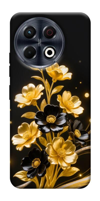 Чехол itsPrint Golden shine для TECNO Spark 30 Pro (KL7), цветы, купить оптом с доставкой