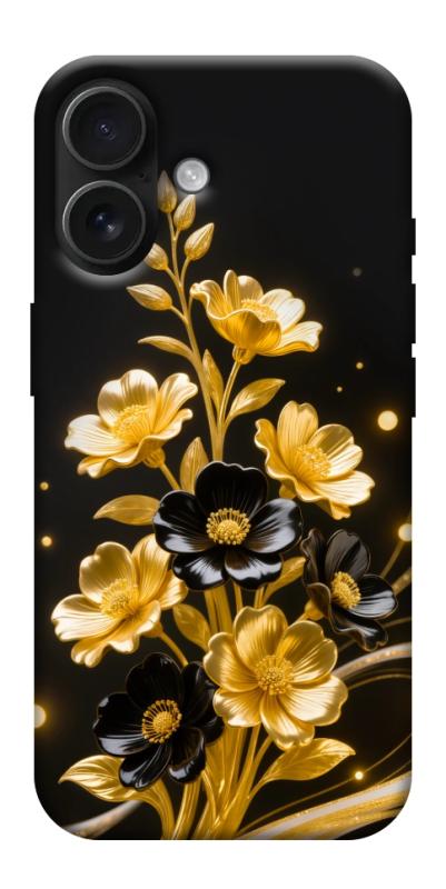 Чехол itsPrint Golden shine для Apple iPhone 17 (6.3"), цветы, купить оптом с доставкой