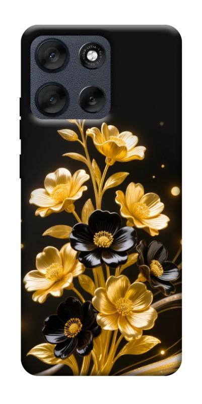 Чехол itsPrint Golden shine для Motorola Moto G56 5G, цветы, купить оптом с доставкой
