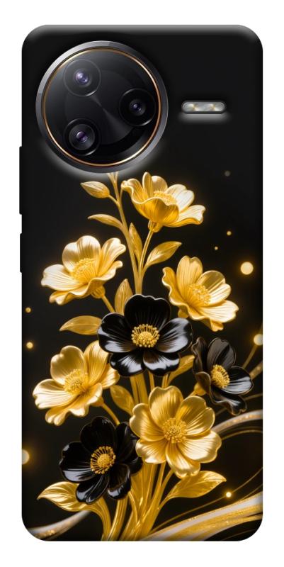 Чехол itsPrint Golden shine для Xiaomi Poco F7, цветы, купить оптом с доставкой