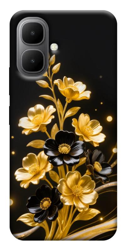 Чехол itsPrint Golden shine для Infinix Smart 10, цветы, купить оптом с доставкой