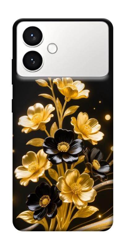 Чехол itsPrint Golden shine для Samsung Galaxy S26+, цветы, купить оптом с доставкой