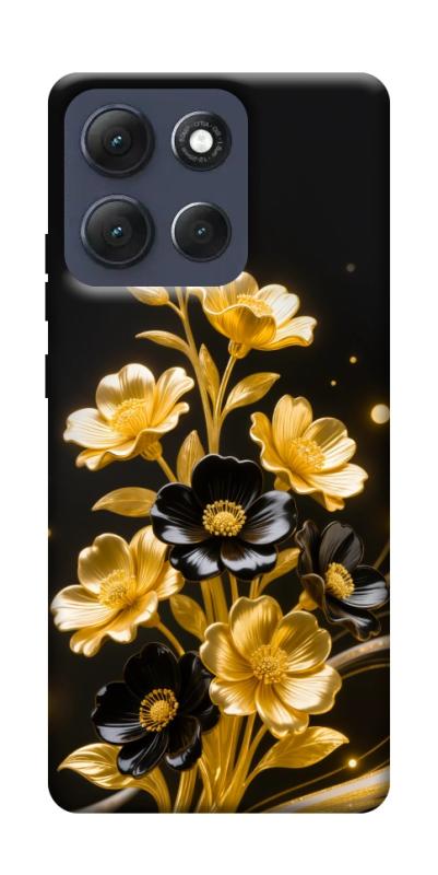 Чехол itsPrint Golden shine для Motorola Moto G86 Power, цветы, купить оптом с доставкой