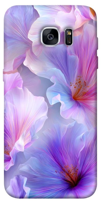 Чохол itsPrint Light purple для Samsung G935F Galaxy S7 Edge, квіти, купити оптом з доставкою