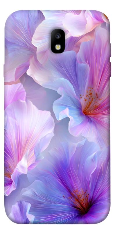 Чохол itsPrint Light purple для Samsung J730 Galaxy J7 (2017), квіти, купити оптом з доставкою