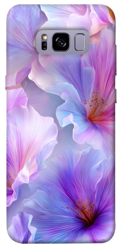 Чехол itsPrint Light purple для Samsung G955 Galaxy S8 Plus, цветы, купить оптом с доставкой