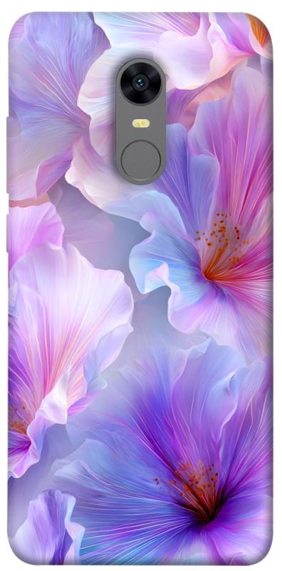 Чехол itsPrint Light purple для Xiaomi Redmi 5 Plus / Redmi Note 5 (Single Camera), цветы, купить оптом с доставкой
