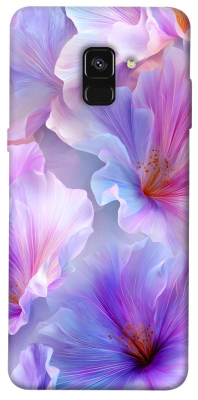 Чохол itsPrint Light purple для Samsung A530 Galaxy A8 (2018), квіти, купити оптом з доставкою