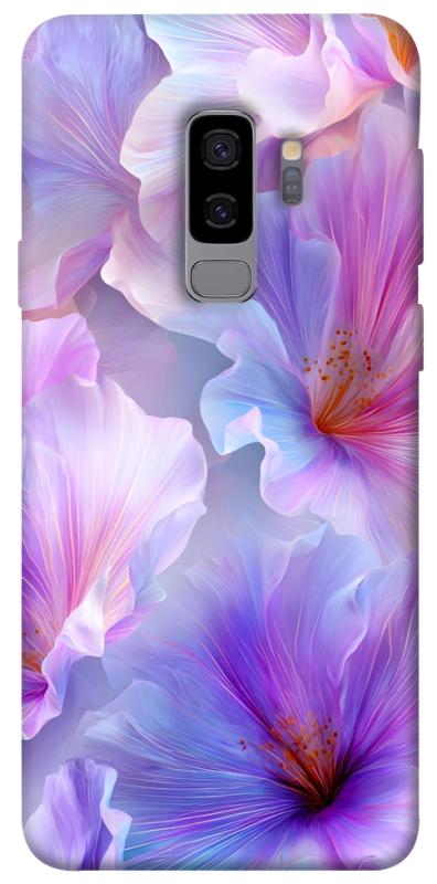 Чехол itsPrint Light purple для Samsung Galaxy S9+, цветы, купить оптом с доставкой
