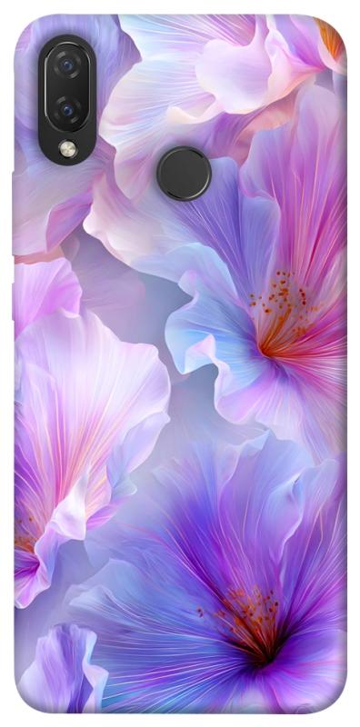 Чехол itsPrint Light purple для Huawei P Smart+ (nova 3i), цветы, купить оптом с доставкой