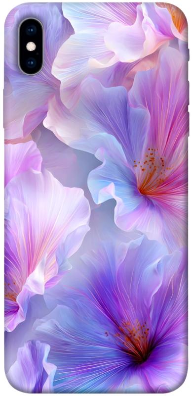 Чохол itsPrint Light purple для Apple iPhone XS Max (6.5"), квіти, купити оптом з доставкою
