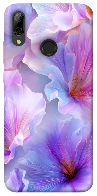 Чехол itsPrint Light purple для Huawei P Smart (2019), цветы, купить оптом с доставкой