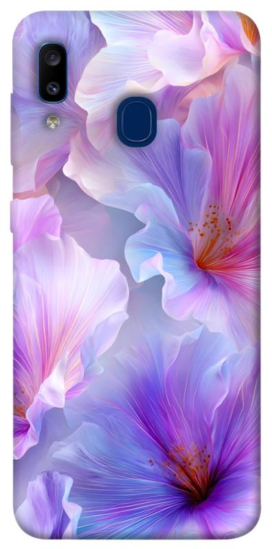 Чехол itsPrint Light purple для Samsung Galaxy A20 / A30, цветы, купить оптом с доставкой