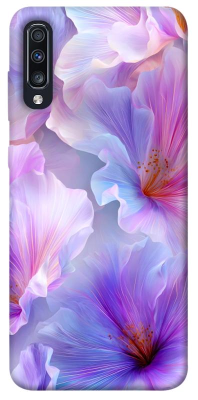 Чехол itsPrint Light purple для Samsung Galaxy A70 (A705F), цветы, купить оптом с доставкой