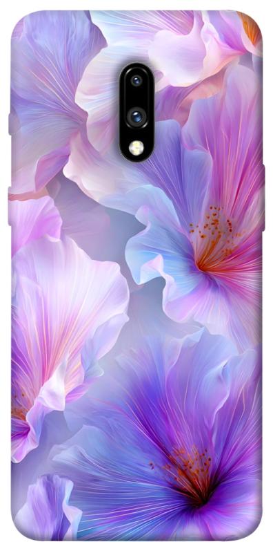Чохол itsPrint Light purple для OnePlus 7, квіти, купити оптом з доставкою