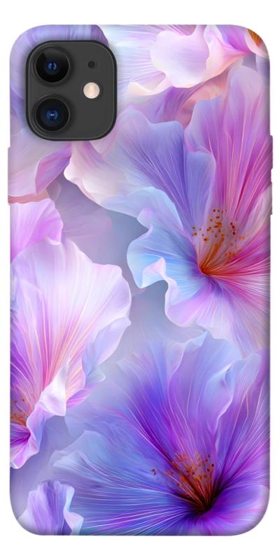 Чохол itsPrint Light purple для Apple iPhone 11 (6.1"), квіти, купити оптом з доставкою