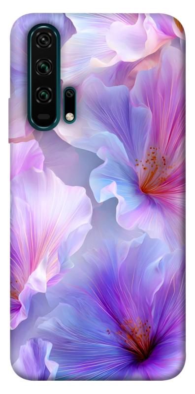 Чехол itsPrint Light purple для Huawei Honor 20 Pro, цветы, купить оптом с доставкой