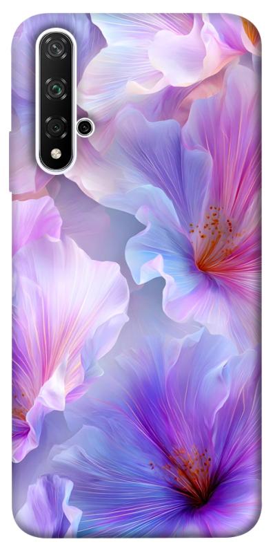 Чехол itsPrint Light purple для Huawei Honor 20 / Nova 5T, цветы, купить оптом с доставкой
