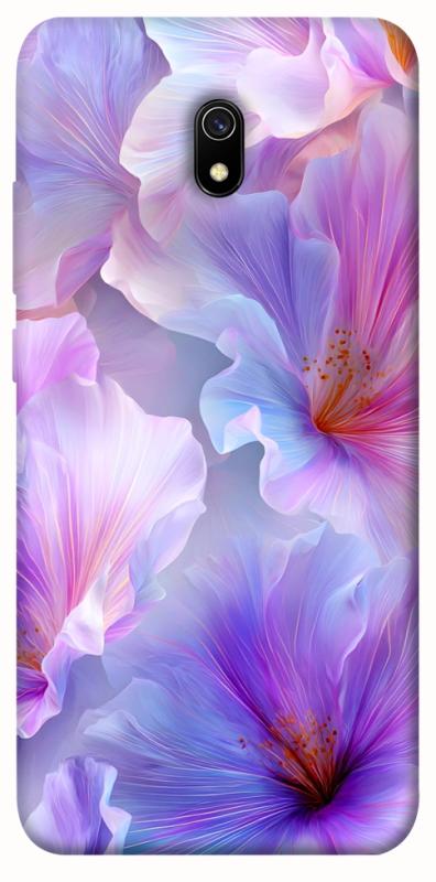 Чехол itsPrint Light purple для Xiaomi Redmi 8a, цветы, купить оптом с доставкой