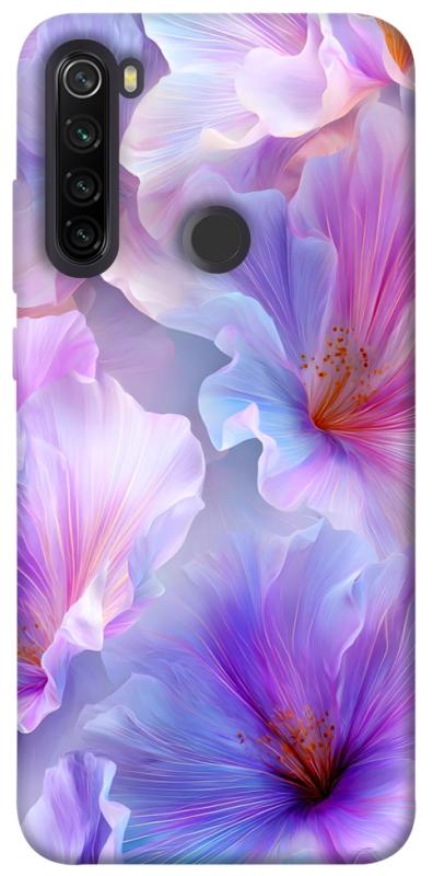 Чехол itsPrint Light purple для Xiaomi Redmi Note 8T, цветы, купить оптом с доставкой