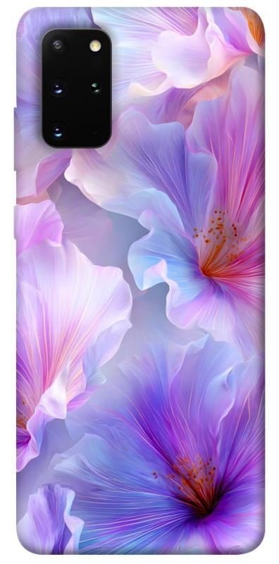 Чехол itsPrint Light purple для Samsung Galaxy S20+, цветы, купить оптом с доставкой