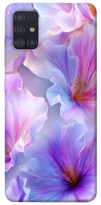 Чехол itsPrint Light purple для Samsung Galaxy A51, цветы, купить оптом с доставкой