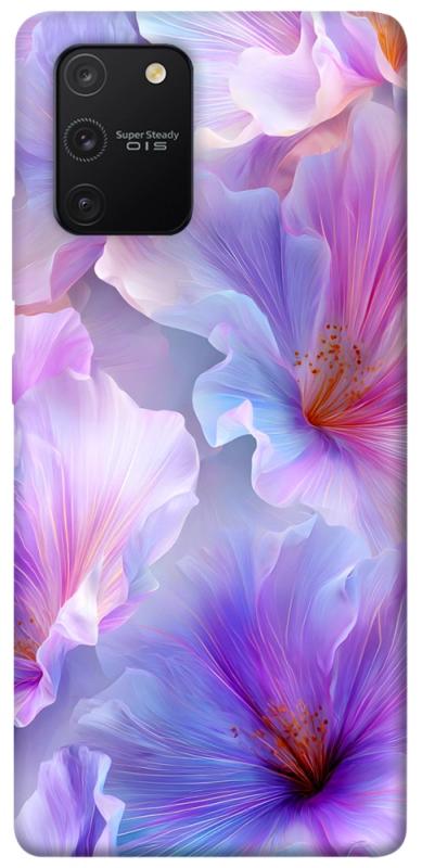 Чехол itsPrint Light purple для Samsung Galaxy S10 Lite, цветы, купить оптом с доставкой