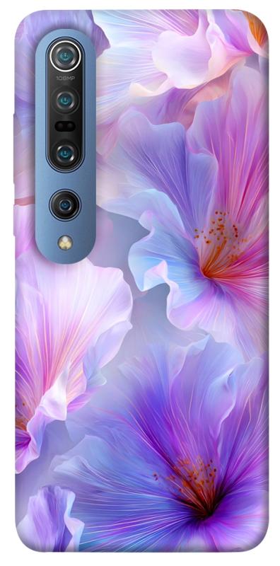 Чехол itsPrint Light purple для Xiaomi Mi 10 / Mi 10 Pro, цветы, купить оптом с доставкой