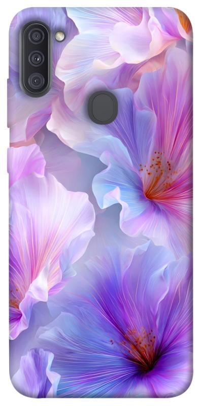 Чехол itsPrint Light purple для Samsung Galaxy A11, цветы, купить оптом с доставкой