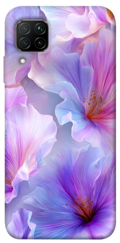 Чехол itsPrint Light purple для Huawei P40 Lite, цветы, купить оптом с доставкой