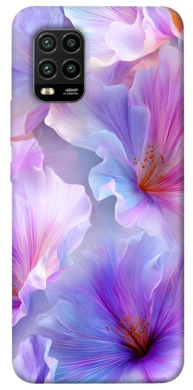 Чехол itsPrint Light purple для Xiaomi Mi 10 Lite, цветы, купить оптом с доставкой