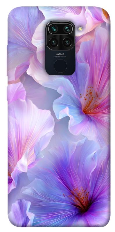 Чехол itsPrint Light purple для Xiaomi Redmi Note 9 / Redmi 10X, цветы, купить оптом с доставкой