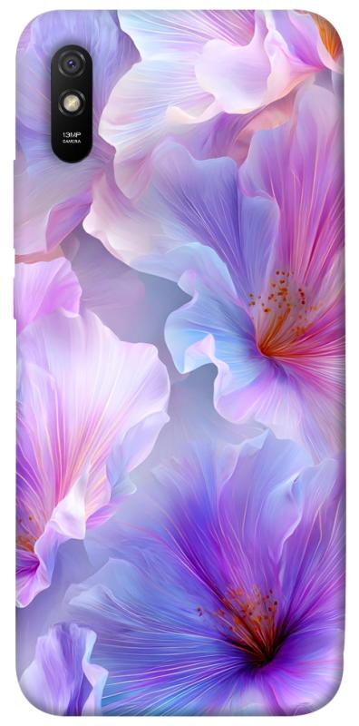 Чехол itsPrint Light purple для Xiaomi Redmi 9A, цветы, купить оптом с доставкой