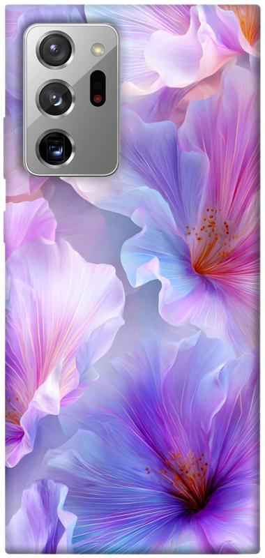 Чехол itsPrint Light purple для Samsung Galaxy Note 20 Ultra, цветы, купить оптом с доставкой