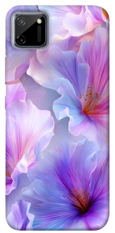 Чехол itsPrint Light purple для Realme C11, цветы, купить оптом с доставкой