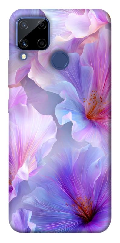 Чехол itsPrint Light purple для Realme C15, цветы, купить оптом с доставкой