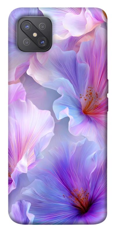 Чехол itsPrint Light purple для Oppo A92s, цветы, купить оптом с доставкой